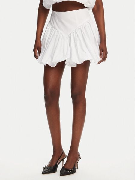 Bardot Spódnica mini Lissett Poplin 59796SB Biały Regular Fit. Białe spódnice Bardot, bez wzorów, z bawełny, mini. Za 199,99 zł.