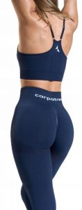 Legginsy treningowe damskie Carpatree Allure. Niebieskie legginsy Carpatree, bez wzorów, z podwyższonym stanem. Za 150,99 zł.