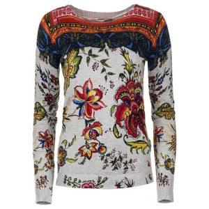 Desigual Sweter Damski Chintz M Wielobarwny. Swetry klasyczne marki Desigual. W wyprzedaży za 277,00 zł.