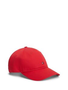 Tommy Hilfiger Czapka Kobiety Bawełna czerwony, ONE SIZE. Czerwone czapki TOMMY HILFIGER, bez wzorów, z bawełny, eleganckie. Za 139,95 zł.