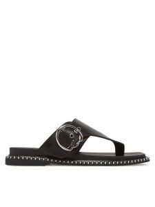 KARL LAGERFELD Japonki Kleo KL81325 Czarny. Czarne klapki KARL LAGERFELD, bez wzorów, ze skóry, bez obcasa. Za 449,99 zł.