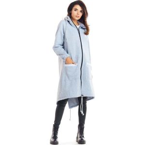 Szara Ciepła Bluza Typu Parka. Szare bluzy Infinite You, l, bez wzorów, z bawełny, bez kaptura. Za 244,90 zł.