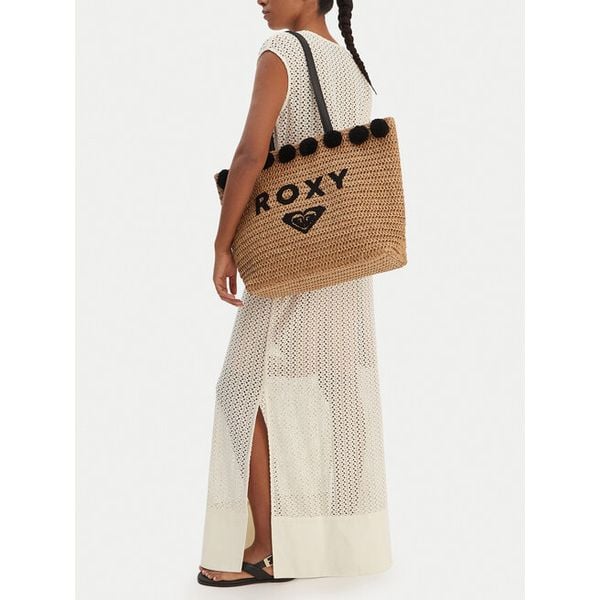 Torebka Roxy. Brązowe shopper bag Roxy, bez wzorów, bez dodatków. Za 119,99 zł.
