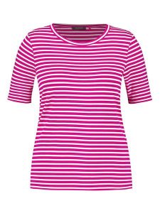 SAMOON Koszulka w kolorze różowo-białym rozmiar: 52. Białe bluzki Samoon, bez wzorów, bez kołnierzyka, bez ramiączek. Za 65,69 zł.