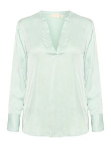 Soaked in Luxury Bluzka w kolorze zielonym rozmiar: XS. Zielone bluzki Soaked in Luxury, s, bez wzorów, z wiskozy, klasyczne, bez kołnierzyka, bez ramiączek. Za 171,95 zł.