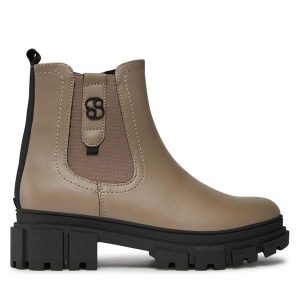 Botki s.Oliver. Brązowe botki s.Oliver, bez wzorów, bez obcasa, na płaskiej podeszwie, bez zapięcia. Za 309,99 zł.