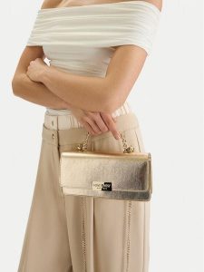 Nine West Torebka CEO-Mercer Mood-KY317 Złoty. Żółte torebki klasyczne Nine West, bez wzorów, z materiału, bez dodatków. Za 179,99 zł.