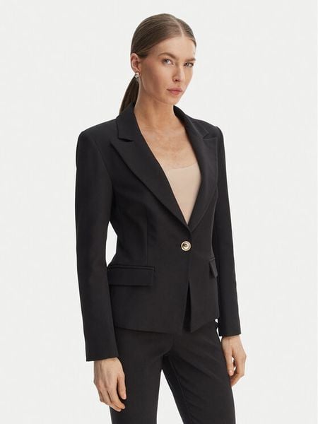 Rinascimento Marynarka CFC0128649003 Czarny Slim Fit. Czarne marynarki i żakiety Rinascimento, l, bez wzorów, z syntetyku. Za 515,99 zł.