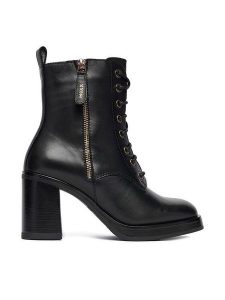 MEXX Trzewiki CEO-MX/039C-RST Czarny. Czarne botki Mexx, bez wzorów, ze skóry, bez obcasa, na słupku, bez zapięcia. Za 369,99 zł.