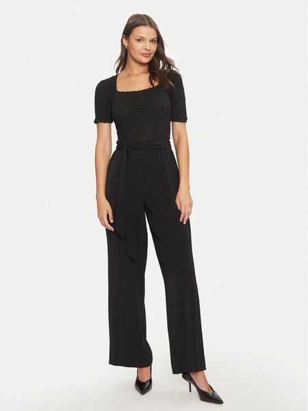 DKNY Kombinezon DD4E2933 Czarny Regular Fit. Czarne kombinezony DKNY, bez wzorów, z syntetyku, bez kołnierzyka, bez ramiączek. Za 479,99 zł.