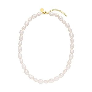 Purelei Purelei Naszyjnik Z Pereł Keshi Moonlight Naszyjniki 1 ct Damski. Białe naszyjniki Purelei, z perłą, pozłacane. Za 271,29 zł.