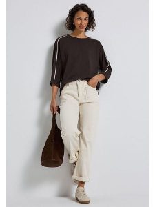 Street One Koszulka w kolorze ciemnobrązowym rozmiar: 38. Brązowe bluzki Street One, bez wzorów, z bawełny, street, bez kołnierzyka, bez ramiączek. Za 100,75 zł.