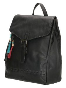 Micmacbags Skórzany plecak "Friendship" w kolorze czarnym - 25 x 32 x 12 cm rozmiar: onesize. Czarne plecaki Micmacbags. Za 334,95 zł.