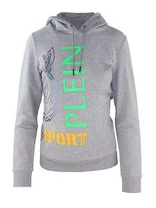 Plein Sport Bluza w kolorze szarym rozmiar: M. Szare bluzy Plein Sport, m, bez wzorów, z bawełny, z kapturem. Za 215,21 zł.