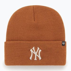 Czapka zimowa 47 Brand MLB New York Yankees Haymaker. Brązowe czapki 47 Brand, bez wzorów. Za 88,99 zł.