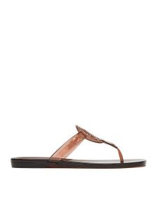 Nine West Japonki CEO-CT0906-1 Brązowy. Brązowe klapki Nine West, bez wzorów, z syntetyku, bez obcasa. Za 79,99 zł.