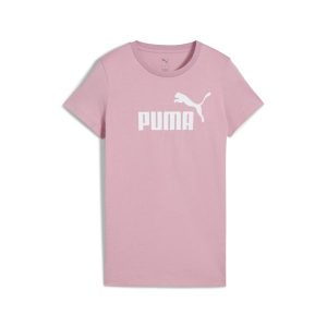 Damska koszulka z logo ESS No. 1 PUMA Poised Pink. Czerwone bluzki Puma, bez wzorów, sportowe, bez kołnierzyka, bez ramiączek. Za 134,21 zł.