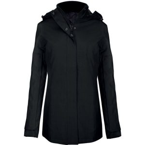 Parka dla kobiet Kariban. Czarne kurtki KARIBAN, na zimę, bez wzorów, bez kaptura. Za 254,00 zł.