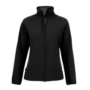 Kurtka Damska Expert Basecamp Soft Shell. Czarne kurtki Craghoppers, bez wzorów, bez kaptura. Za 328,99 zł.