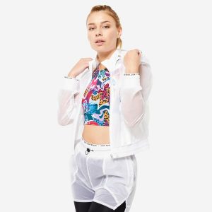 Bluza na zamek damska Domyos fitness. Bluzy DOMYOS, l, bez wzorów, z dresówki, bez kaptura. W wyprzedaży za 89,99 zł.