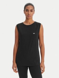 Emporio Armani Underwear Top EW000410 AF19023 UC001 Czarny Regular Fit. Czarne topy Emporio Armani Underwear, m, bez wzorów, z bawełny, bez kołnierzyka, bez ramiączek. Za 135,99 zł.