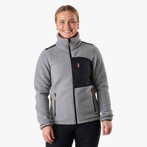 Bluza polarowa turystyka damska Swedemount Nordkap Pile Jacket wodoodporna. Czarne bluzy SWEDEMOUNT, na zimę, bez wzorów, z polaru, bez kaptura. Za 399,99 zł.
