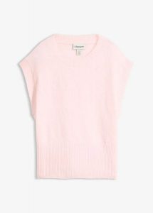 Kamizelka oversize. Brązowe kamizelki bonprix, bez wzorów, z dzianiny, bez kołnierzyka, bez ramiączek, bez kaptura. Za 74,99 zł.