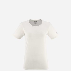 Koszulka damska z krótkim rękawem Millet Wanaka Light Ts Ss W active fit. Białe bluzki Millet, m, bez wzorów, z poliesteru, eleganckie, bez kołnierzyka, bez ramiączek. W wyprzedaży za 159,00 zł.