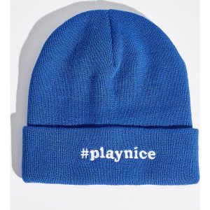 Czapka beanie z napisem - Niebieski. Czapki marki Sinsay. W wyprzedaży za 4,99 zł.