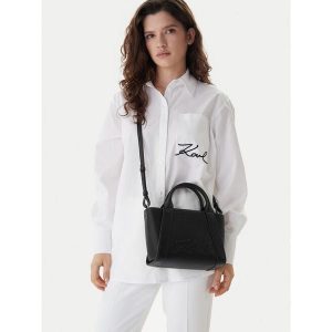 Torebka KARL LAGERFELD. Czarne torebki klasyczne KARL LAGERFELD, bez wzorów, bez dodatków. Za 515,99 zł.