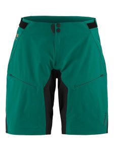 Craft Szorty kolarskie "Adv Offroad XT" w kolorze zielono-czarnym rozmiar: XS. Czarne spodenki sportowe Craft, xs, bez wzorów, z poliamidu, rowerowe. Za 260,99 zł.