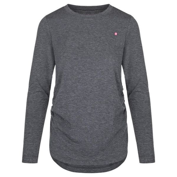 LOAP Baxana Damska Koszulka z Długim Rękawem, Czarna XL. Czarne bluzki GLOMEX, xl, bez wzorów, bez kołnierzyka, bez ramiączek. Za 165,99 zł.