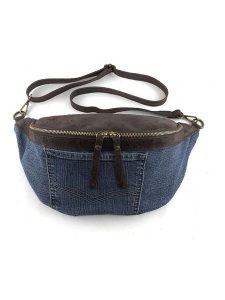 Marlon Skórzana saszetka w kolorze niebiesko-brązowym - 32 x 15 x 14 cm rozmiar: onesize. Brązowe nerki i saszetki Marlon, bez wzorów, z materiału. Za 217,53 zł.