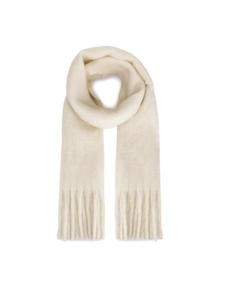 Jenny Fairy Szal 4W4-001-AW24 Biały. Białe rękawiczki Jenny Fairy, bez wzorów, z poliesteru. Za 69,99 zł.