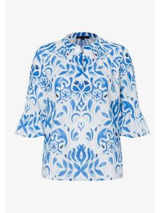 More & More Top w kolorze biało-błękitnym rozmiar: 42. Białe topy More & More, bez wzorów, z bawełny, bez kołnierzyka, bez ramiączek. Za 109,52 zł.