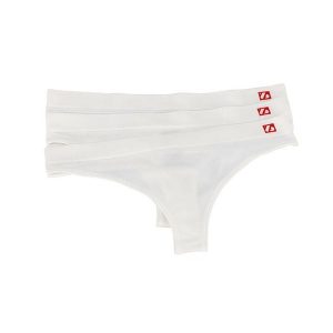US-001 String - Stringi, Zestaw 3, Biały. Białe stringi BARNETT, bez wzorów, z elastanu. Za 108,56 zł.
