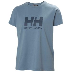Koszulka damska Helly Hansen Logo 3.0. Niebieskie koszulki sportowe Helly Hansen, bez wzorów, bez ramiączek. Za 147,80 zł.