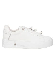 Patrizia Pepe Skórzane sneakersy w kolorze białym rozmiar: 39. Białe trampki Patrizia Pepe, bez wzorów, bez zapięcia. Za 503,95 zł.