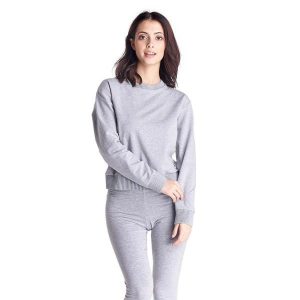 Damska bluza z okrągłym dekoltem Greysongreys. Szare bluzy LEONE 1947 APPAREL, l, bez wzorów, z tkaniny, bez kaptura. Za 136,83 zł.