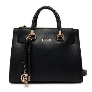 Torebka Liu Jo. Czarne torebki klasyczne Liu Jo, bez wzorów, bez dodatków. Za 599,99 zł.
