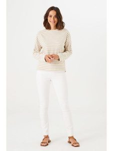 Garcia Dżinsy - Skinny fit - w kolorze białym rozmiar: W28. Białe jeansy Garcia, z aplikacjami, ze skóry, z podwyższonym stanem. Za 100,99 zł.