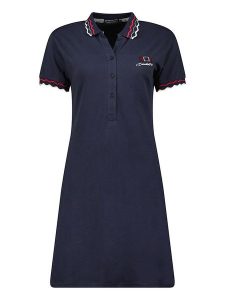 Canadian Peak Sukienka polo "Jamaeleak" w kolorze granatowym rozmiar: M. Niebieskie sukienki Canadian Peak, m, bez wzorów, z bawełny, bez kołnierzyka, bez ramiączek, midi. Za 118,56 zł.