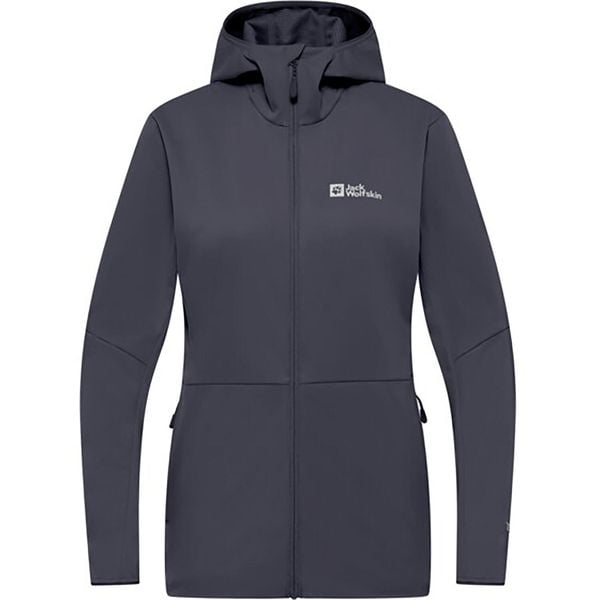 Kurtka softshell damska Jack Wolfskin Feldberg Hoody. Brązowe kurtki Jack Wolfskin, bez wzorów, z softshellu, bez kaptura. Za 429,99 zł.