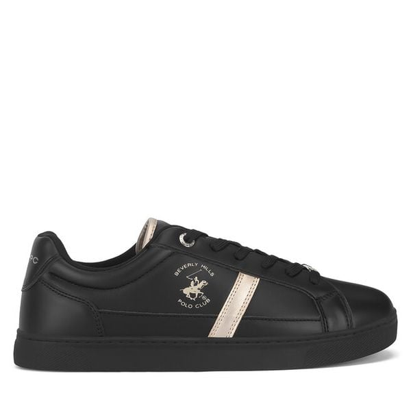Sneakersy Beverly Hills Polo Club. Czarne trampki Beverly Hills Polo Club, bez wzorów, bez zapięcia. Za 179,99 zł.