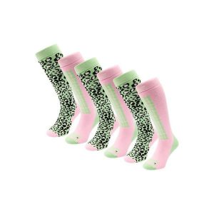 Skarpety narciarskie - Damskie - 6 par - Awokado. Zielone skarpetki POEDERBAAS, bez wzorów, z wełny. W wyprzedaży za 329,62 zł.