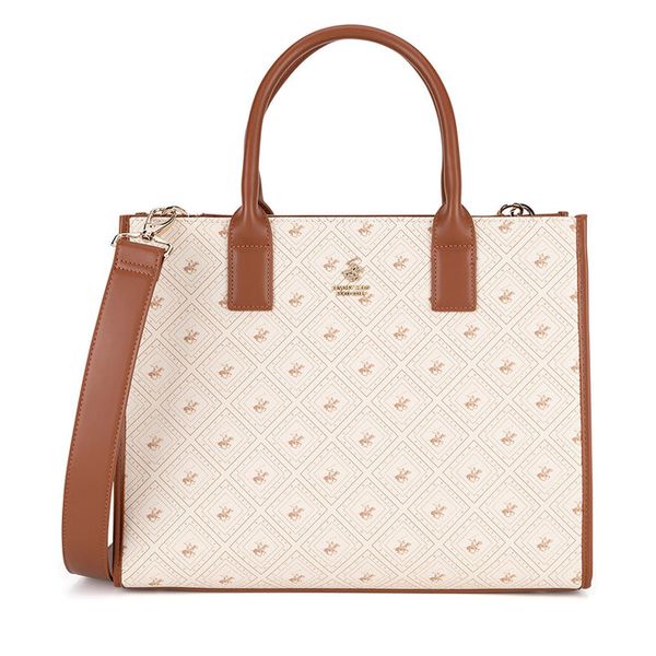 Torebka Beverly Hills Polo Club. Brązowe kuferki Beverly Hills Polo Club, bez wzorów, bez dodatków. Za 299,99 zł.