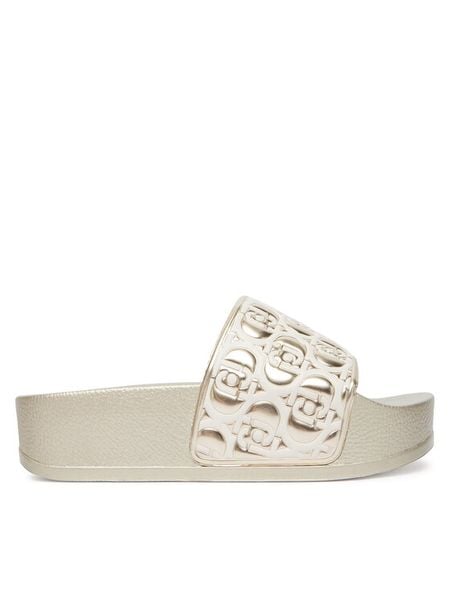 Liu Jo Klapki Mykonos 01 BA6129 EX252 Złoty. Żółte klapki Liu Jo, bez wzorów, ze skóry, bez obcasa. Za 279,99 zł.