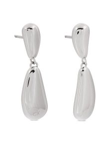 Calvin Klein Kolczyki 35000606 Srebrny. Szare kolczyki Calvin Klein, metalowe. Za 279,99 zł.