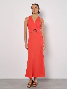 Apricot Sukienka w kolorze pomarańczowym rozmiar: L. Pomarańczowe sukienki Apricot, na co dzień, l, bez wzorów, z tkaniny, bez kołnierzyka, bez ramiączek, maxi, proste. Za 104,99 zł.