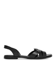 Lasocki Sandały CEO-WI23-RUPIA-14 Czarny. Czarne sandały Lasocki, bez wzorów, ze skóry, bez obcasa, na płaskiej podeszwie, bez zapięcia. Za 159,99 zł.